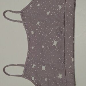 LA Image Women's Lavender & White Stretch Sports Bra Adjustable Straps #W-688